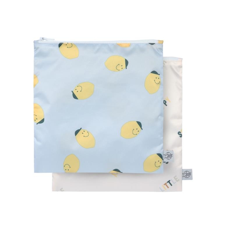 Lot de 2 pochettes pour snack - Happy Fruits Citron