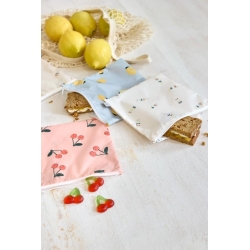Lot de 2 pochettes pour snack - Happy Fruits Citron