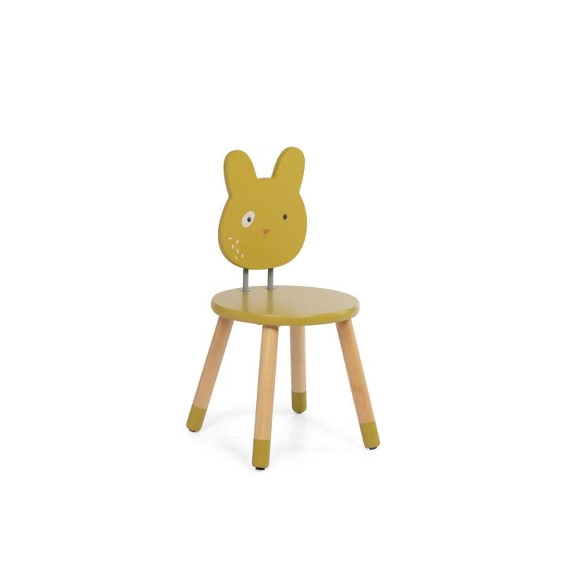 Trois petits lapins - Chaise ocre